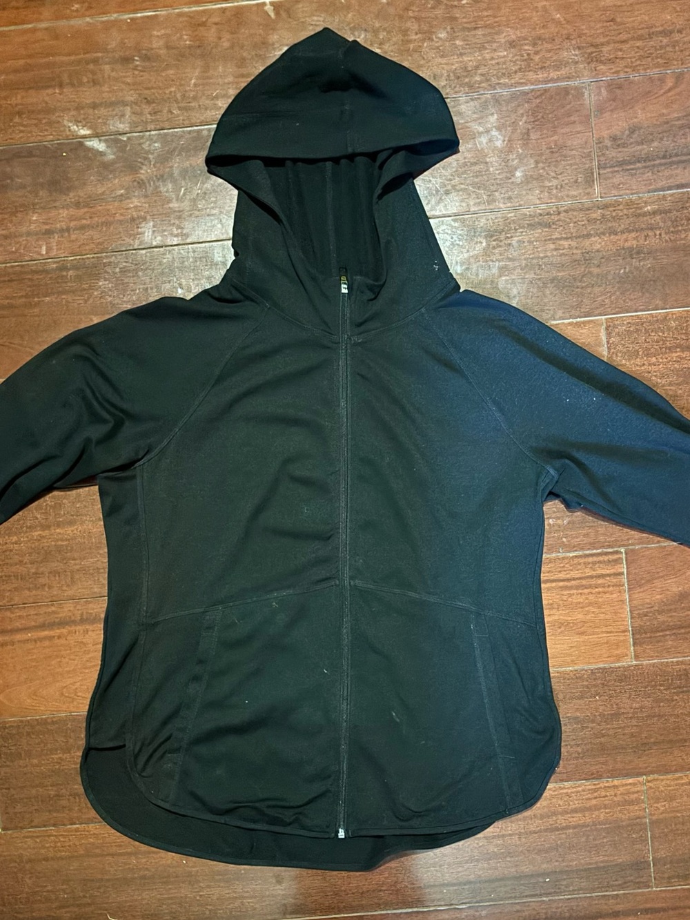 Black Hooded Zip-Up Jacket - Women